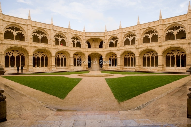 Cloister of Monastery of the Hieronymites, Lisbon. Portugal