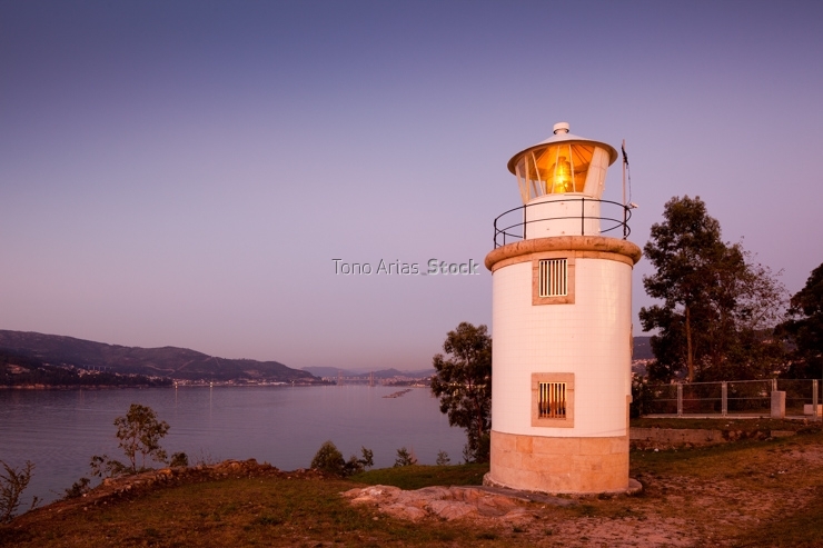 Faro da Guía, ría de Vigo, Galicia