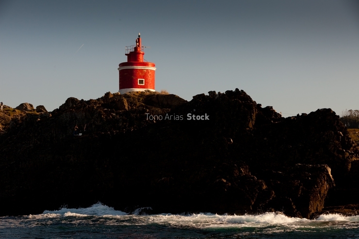 Faro de Punta Robaleira, ría de Vigo, Galicia