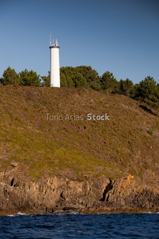 Faro de Punta Subrido, ría de Vigo, Galicia