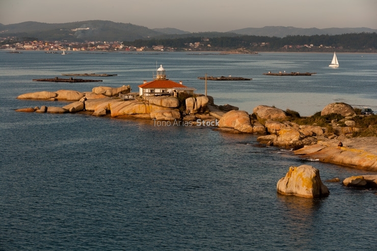 Faro Illa de Arousa, provincia de Pontevedra, Galicia