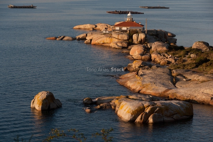 Faro Illa de Arousa, provincia de Pontevedra, Galicia