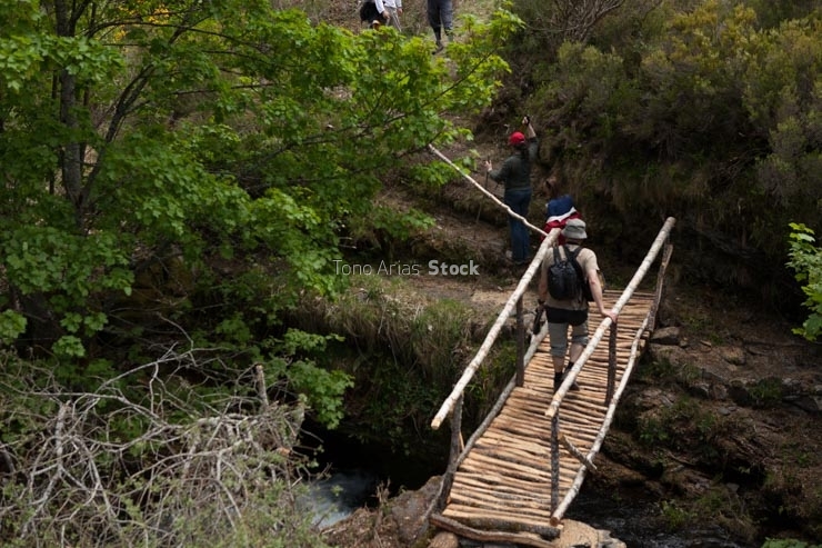 Puente, ruta Lagoa de Lucenza, O Caurel, Galicia